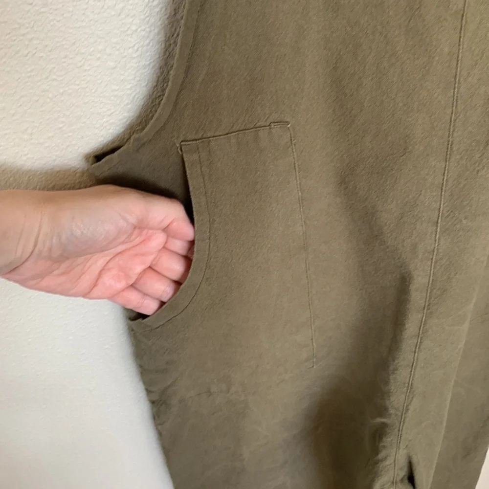 Olive Green Women's Jumpsuit - Picture 4 of 9